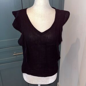 EUC Michael Stars Gauze Tank Top in Black